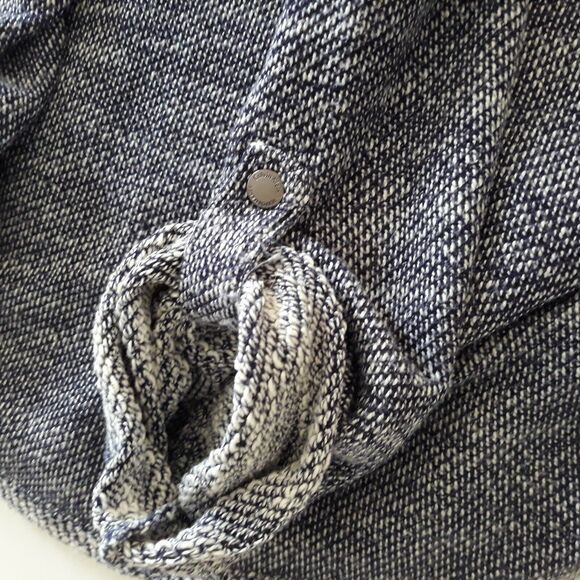 Calvin Klein Performance Cowl Neck Sweater Women L Purple Marble Knit Quick Dry - Picture 5 of 10